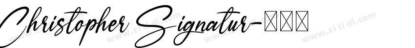Christopher Signatur字体转换